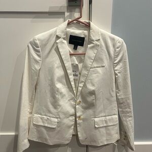 BANANA REPUBLIC white blazer size zero with tags